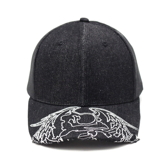 Distressed Denim Trucker Cap