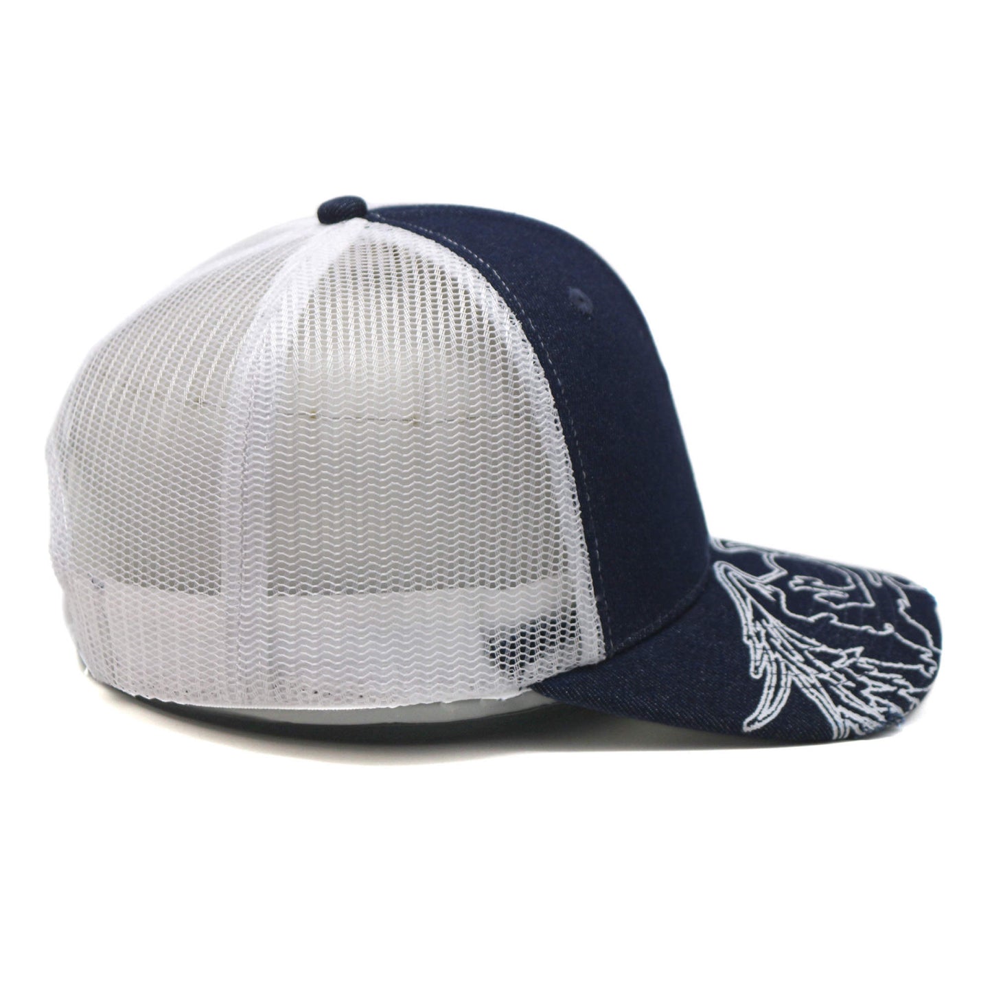 Distressed Denim Trucker Cap